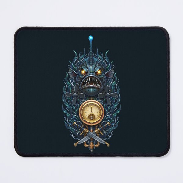 Item preview, Abyssal Warborn — Steampunk Anglerfish Compass Emblem designed and sold by The Visual Syllabus.