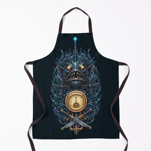 Item preview, Abyssal Warborn — Steampunk Anglerfish Compass Emblem designed and sold by The Visual Syllabus.
