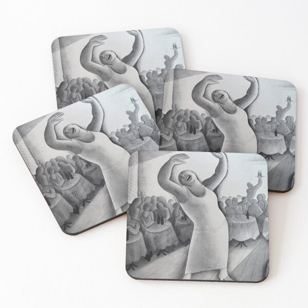 Item preview, Jazz Age Cabaret Drawing – Expressionist Singer Performance – Vintage Music Lovers designed and sold by RickE.