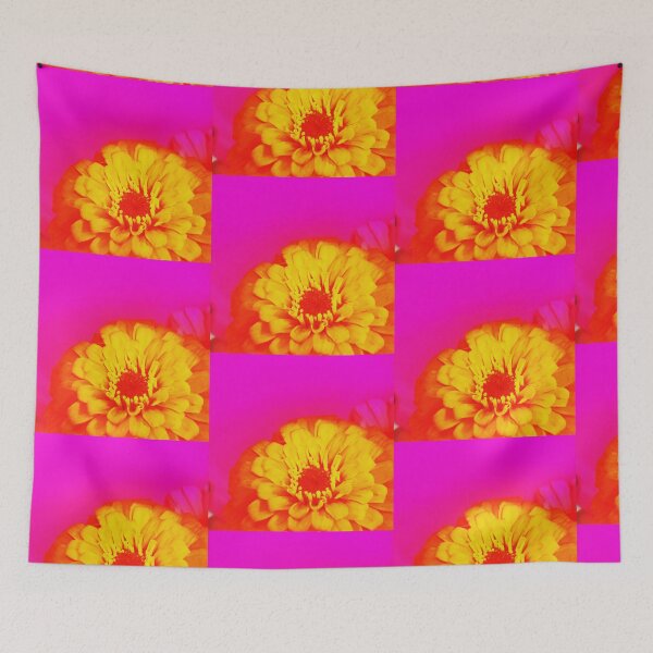 Item preview, Vibrant Yellow Flower Macro – Bold Pink Background Floral Art designed and sold by Artondra Hall.