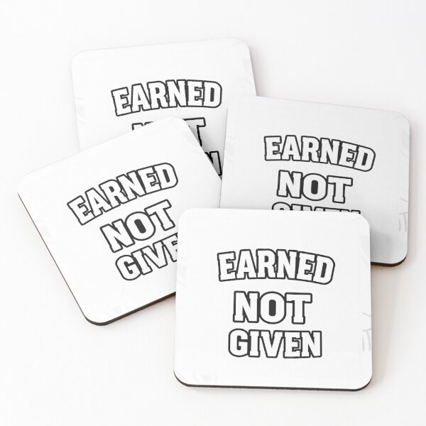 Item preview, Earned Not Given Sticker – Athlete Motivation Quote designed and sold by Femwealth.
