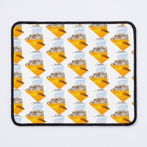 Item preview, Algeria Map Sahara Desert and The Casbah Art designed and sold by AbulailArt.
