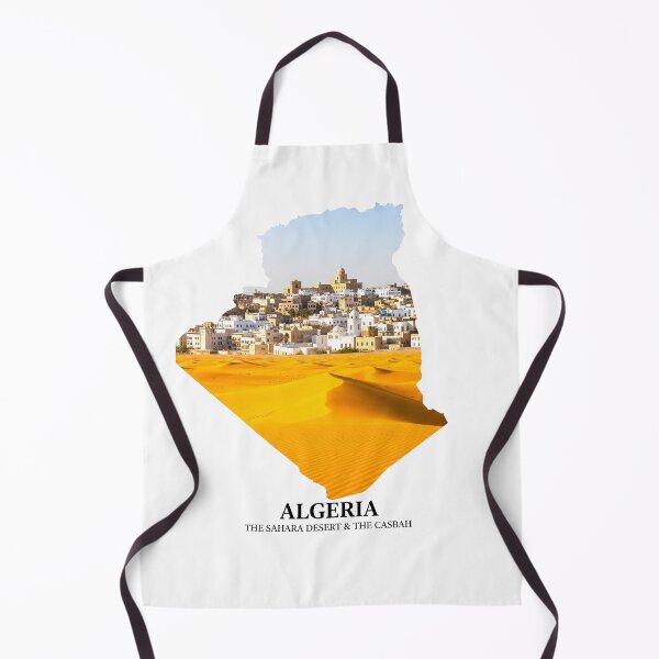 Item preview, Algeria Map Sahara Desert and The Casbah Art designed and sold by AbulailArt.
