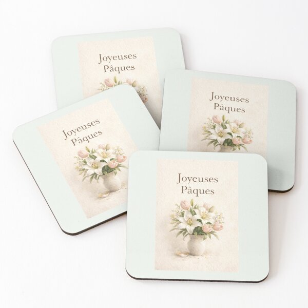 Item preview, Joyeuses Pâques – Elegant French Botanical Easter Card designed and sold by Novel Works Studio.