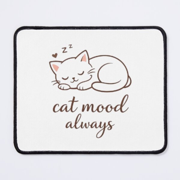 Item preview, Cat Mood Always Minimal Cute Cat Design designed and sold by Sanika arts .