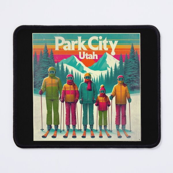 Item preview, Park City Utah Retro Ski Family| Winter Sports Series designed and sold by SHELOPS.