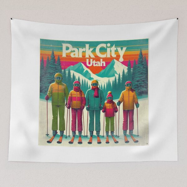 Item preview, Park City Utah Retro Ski Family| Winter Sports Series designed and sold by SHELOPS.