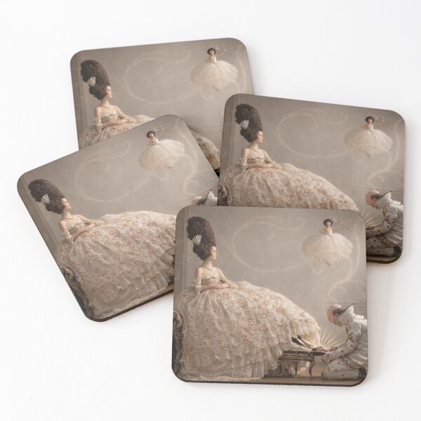 Item preview, Rococo Fantasy Portrait – Aristocratic Lady & Courtier Scene – Baroque Aesthetic Lovers designed and sold by RickE.