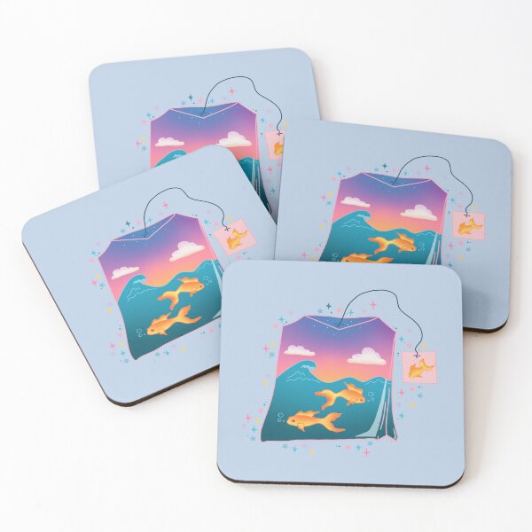 Item preview, Tropical Sunset Blend surreal teabag art designed and sold by The Little Shop of Stickers.