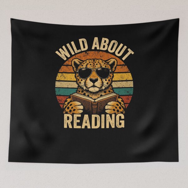 Item preview, Wild About Reading Cheetah designed and sold by krystalRomanart.