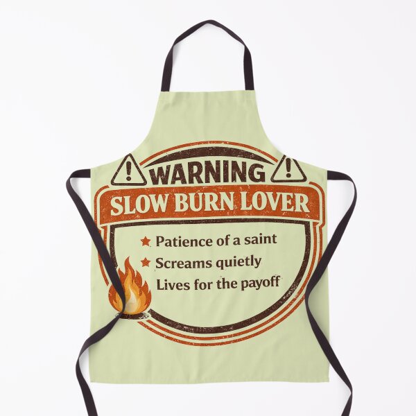 Item preview, Warning: Slow Burn Lover — Romance Reader Patience of a Saint Funny Bookish Badge designed and sold by Heather's Creative Apparel.