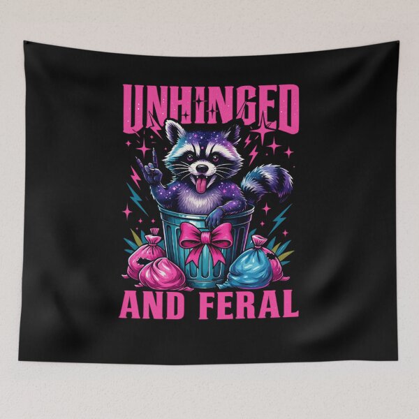 Item preview, Unhinged And Feral Raccoon designed and sold by krystalRomanart.