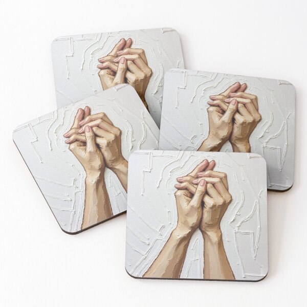 Item preview, Soulful Connection Healing Hands Textured Painting designed and sold by The Design Asset Station.