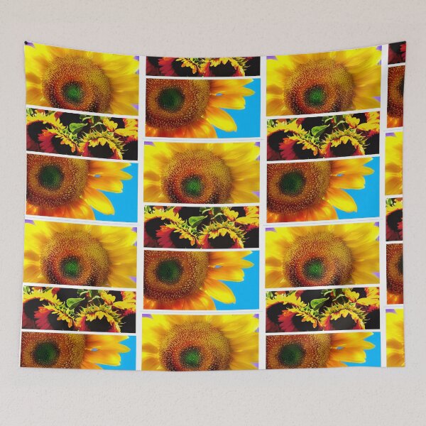 Item preview, Vibrant Sunflower Triptych – Colorful Botanical Macro Art designed and sold by Artondra Hall.