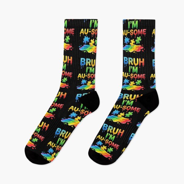 Item preview, Bruh I'm Au-Some Autism Acceptance Neurodiversity Pride designed and sold by SofenArt.