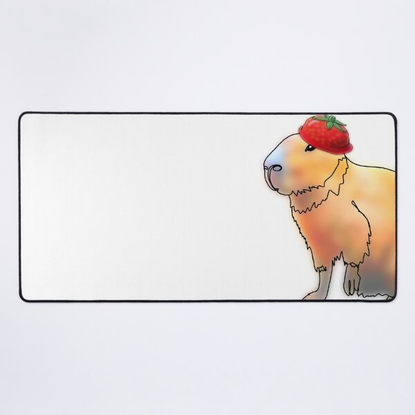 Item preview, Cassy the Capybara in a strawberry Hat – animalzinhats designed and sold by Ashley’sAnimalz.