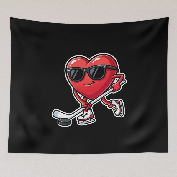 Item preview, Hockey Heart Player Ice Hockey Fan Skater designed and sold by SofenArt.