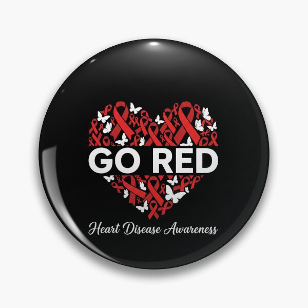 Item preview, Go Red Heart Disease Awareness Heart Health Supporter designed and sold by SofenArt.