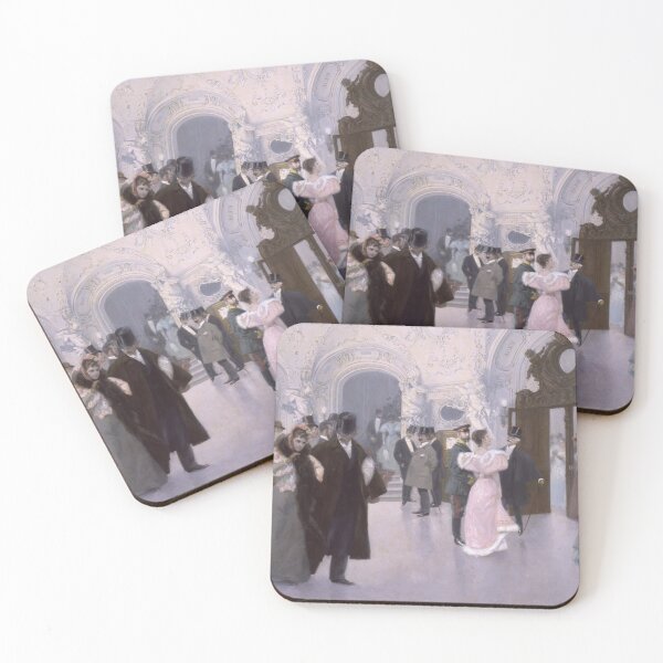 Item preview, Belle Époque Ballroom Painting – Elegant Society Gathering – Vintage European Art Lovers designed and sold by RickE.