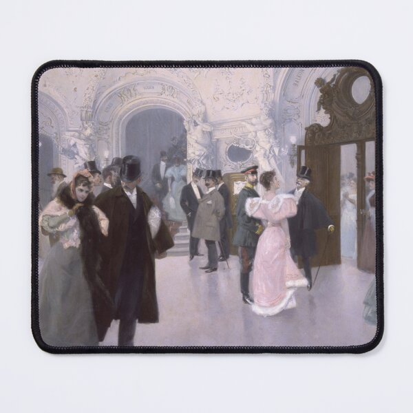 Item preview, Belle Époque Ballroom Painting – Elegant Society Gathering – Vintage European Art Lovers designed and sold by RickE.