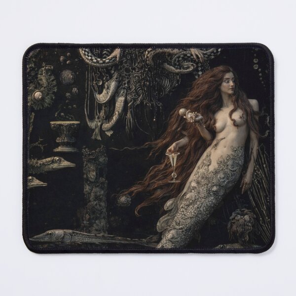 Item preview, Dark Surreal Mermaid Art – Gothic Ocean Muse Scene – Fantasy Art Collectors designed and sold by RickE.
