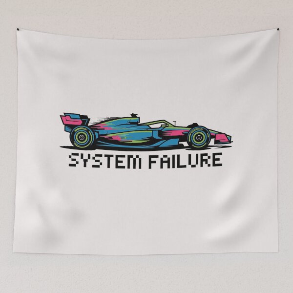 Item preview, Cyberpunk Y2K F1 Racing Car "System Failure" Neon Glitch Graphic designed and sold by benjyjump.