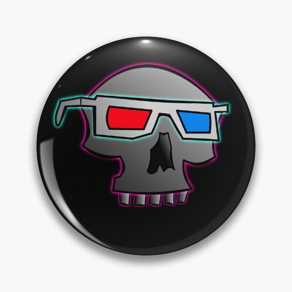 Item preview, Skull wearing 3D glasses designed and sold by Oddston.