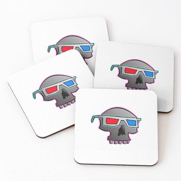 Item preview, Skull wearing 3D glasses designed and sold by Oddston.