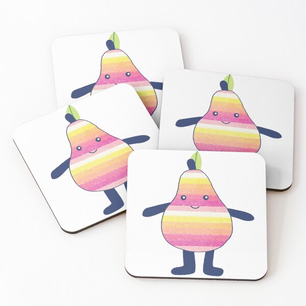 Item preview, colorful smiling pear friend designed and sold by bigdinonugget.