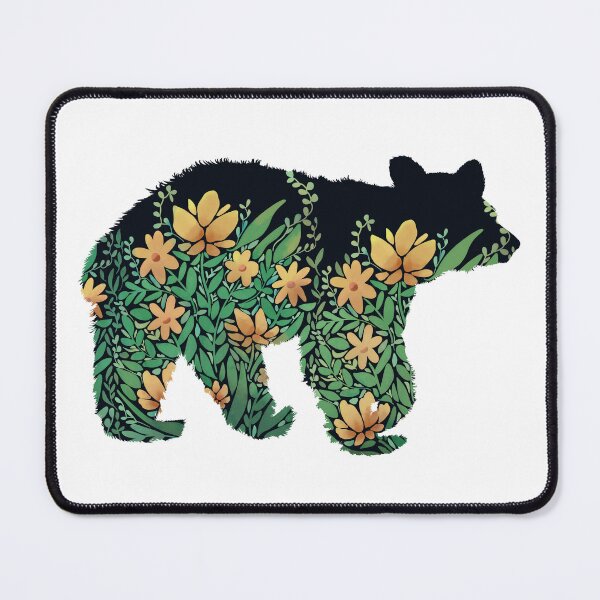 Item preview, Orange Wildflower Bear silhouette designed and sold by CampK80.