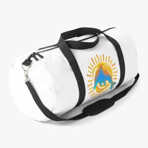 Item preview, Sunrise Dolphin Joy - Blue Teal Ocean Sunburst Art designed and sold by TheArtOfTreble.