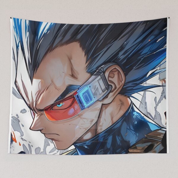Item preview, Blue Energy Warrior – Futuristic Anime Battle Portrait designed and sold by Dyan4.