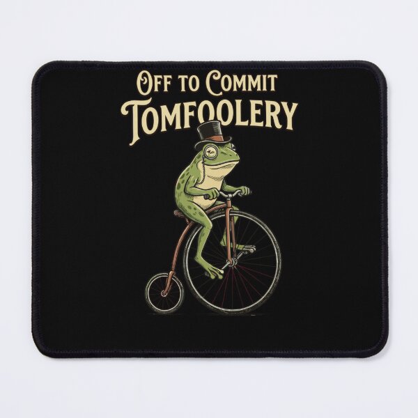 Item preview, Off To Commit Tomfoolery Funny Cottagecore Frog designed and sold by krystalRomanart.
