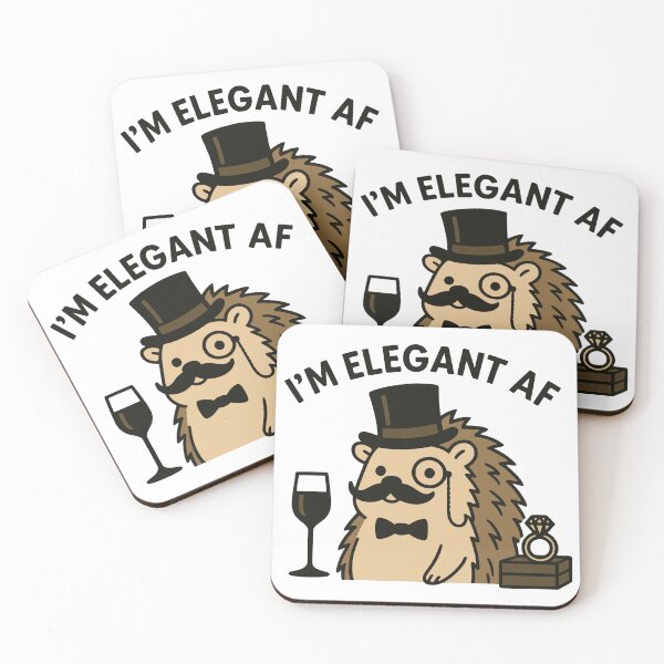 Item preview, Elegant Hedgehog Gentleman Shirt Im Elegant AF Funny Animal Tee designed and sold by rvanderveken.