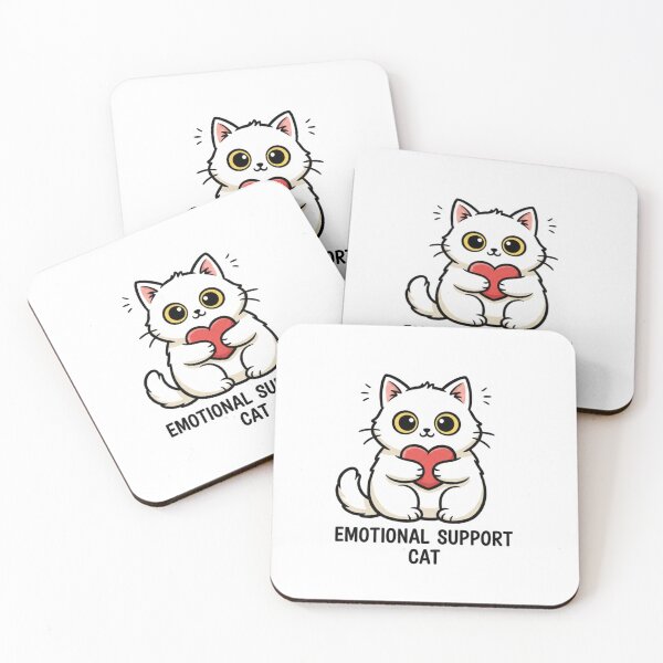 Item preview, Emotional Support Cat Cute Funny Cat Lover Design designed and sold by Unfiltered Daily.