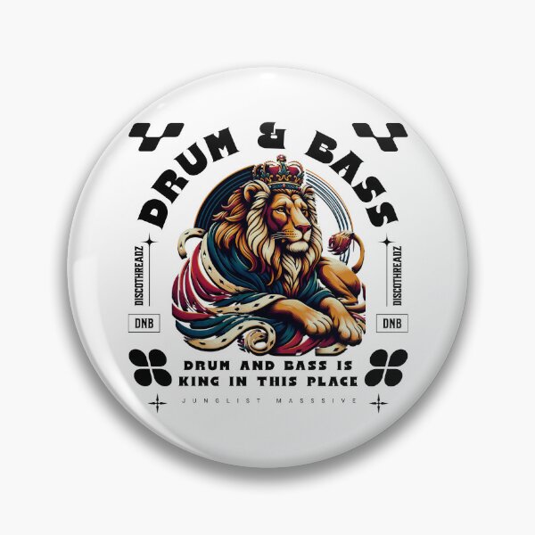 Item preview, DRUM AND BASS  - King In This Place (Black) designed and sold by Discothreadz.