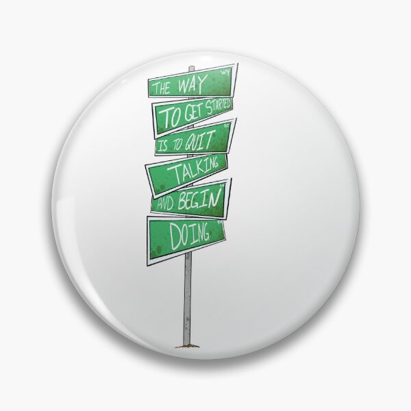 Item preview, Motivational Signpost - Quit Talking Begin Doing Quote designed and sold by TheArtOfTreble.