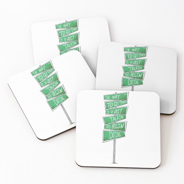 Item preview, Motivational Signpost - Quit Talking Begin Doing Quote designed and sold by TheArtOfTreble.
