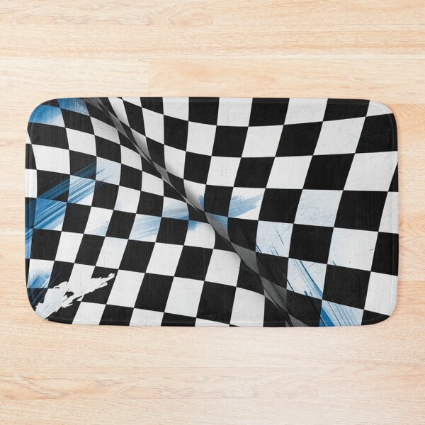 Item preview, Dynamic Distorted Checkerboard With Blue Accents designed and sold by optimusprime39.