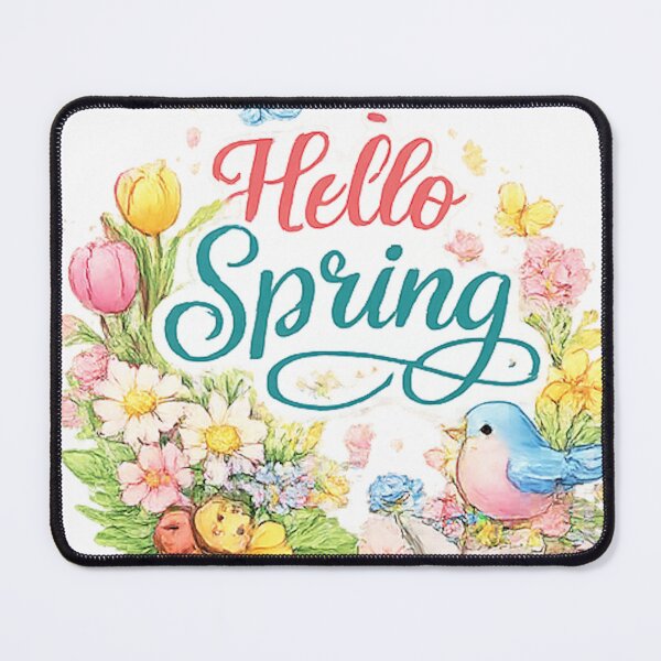 Item preview, Hello Spring Floral Wreath designed and sold by xavier-explore.