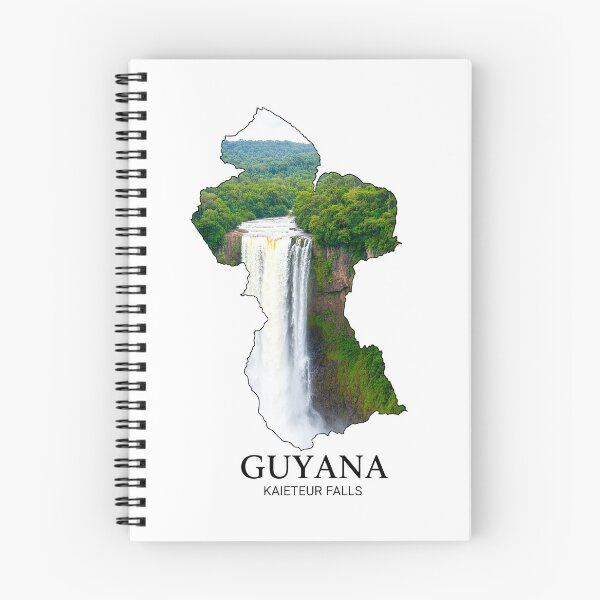 Item preview, Guyana Map Kaieteur Falls and Amazon Rainforest Art designed and sold by AbulailArt.