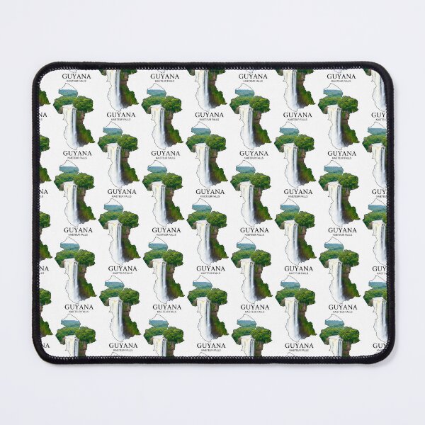 Item preview, Guyana Map Kaieteur Falls and Amazon Rainforest Art designed and sold by AbulailArt.