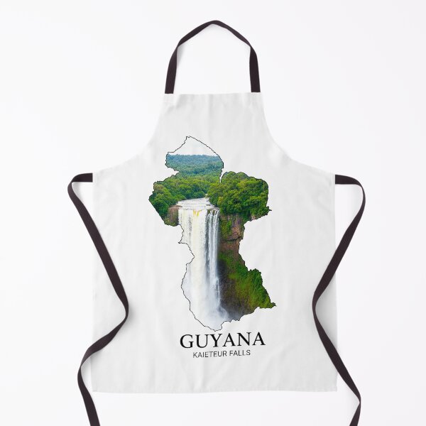 Item preview, Guyana Map Kaieteur Falls and Amazon Rainforest Art designed and sold by AbulailArt.