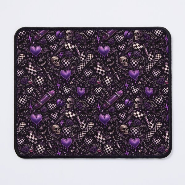 Item preview, "Midnight Kickflip” – Gothic Skater Girl Seamless Pattern designed and sold by M&M's Twisted Treasures LLC .