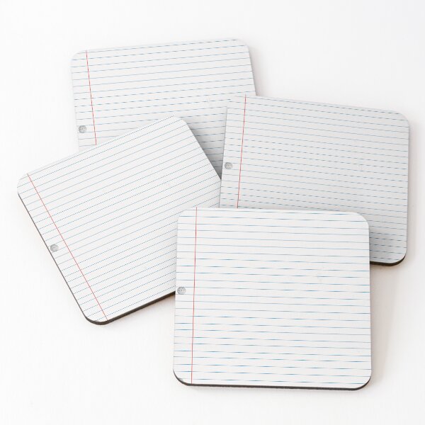 Item preview, Classic Notebook Paper Pattern - Blue Lines & Red Margin designed and sold by TheArtOfTreble.
