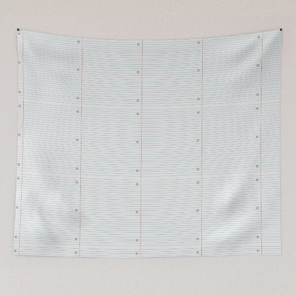 Item preview, Classic Notebook Paper Pattern - Blue Lines & Red Margin designed and sold by TheArtOfTreble.
