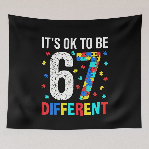 Item preview, It's Ok To Be 67 Different Autism Awareness Birthday Celebration designed and sold by SofenArt.