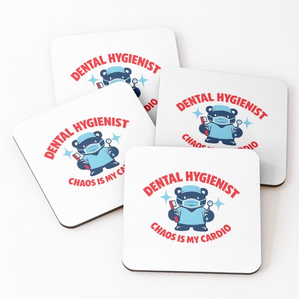 Item preview, Dental Hygienist Chaos Is My Cardio – Cute Bear Dental Design designed and sold by ClinicalHubs.