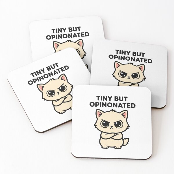 Item preview, Tiny But Opinionated Funny Cat Cute Cat Lover Design designed and sold by Unfiltered Daily.