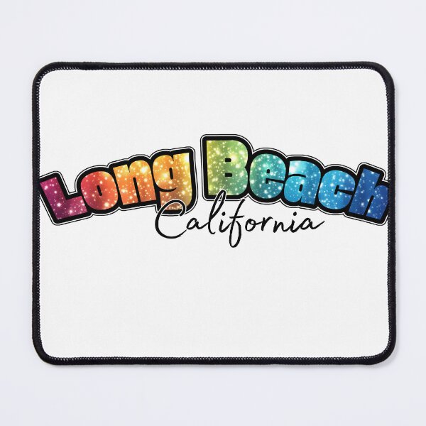 Item preview, Long Beach California Rainbow Text Shirt | Colorful Coastal Pride Tee designed and sold by DonnaRaine.